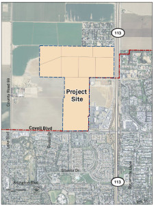Davis Innovation Center Map of the proposed project west of Sutter-Davis Hospital