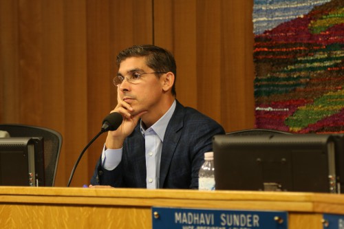 Alan Fernandes listens to public comment at the September meeting