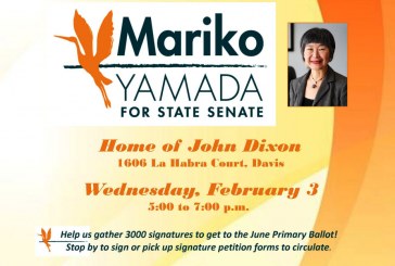Join Mariko Yamada in Davis For Signature Drive