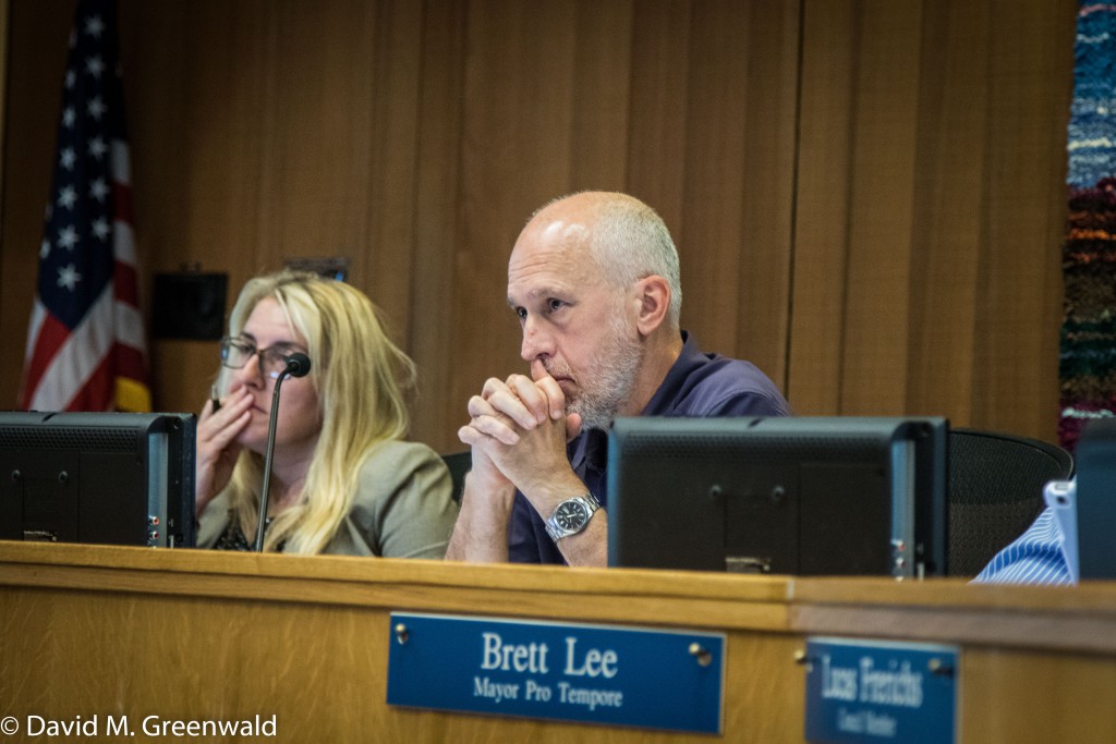 Mayor Robb Davis listens to public comment