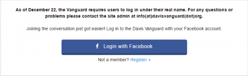 Vanguard Commenters Stop Fearing The Facebook Log In Davis Vanguard