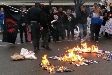 Protestors Rally, ‘Blue Lives Matter’ Flags Torched after Decision to Not Charge Officers Who Killed Unarmed Sacramento Man