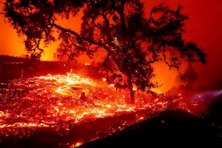 Kincade Fire burns near Geyserville, Calif., on Thursday, Oct. 24, 2019 - (AP Photo/Noah Berger)