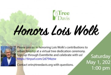 Tree Davis Will Honor Lois Wolk May 1st at 1 PM